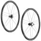 WHEELS SET FOR ROAD BIKE 700 CAMPAGNOLO SCIROCCO DISC -BLACK-HUB ED 12/11/10 Speed - For thru axle / Quick release.COMPATIBLE TUBELESS (Pair) 8053340450440