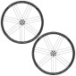 WHEELS SET FOR ROAD BIKE 700 CAMPAGNOLO SCIROCCO DISC -BLACK-HUB ED 12/11/10 Speed - For thru axle / Quick release.COMPATIBLE TUBELESS (Pair) 8053340450440
