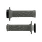 REVETEMENT POIGNEE DOMINO MOTO OFF ROAD D100 GRIS CLOSED END AVEC LOCK ON 116-125mm DOUBLE CABLES (LIVREE AVEC 4 BAGUES) (PAIRE) 8033900016927