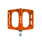 PEDALE VTT PLATEFORME DESCENTE / BMX SWITCH FREERIDE ALU CNC ORANGE FILETAGE 9/16 AVEC PICOTS (PAIRE) 100x90mm 8013271329109