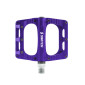 FLAT PEDAL FOR MTB/DOWNHILL/ BMX SWITCH FREERIDE ALUMINIUM PURPLE - thread 9/16 with grips (PAIR) 100x90mm