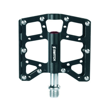 PEDALE VTT PLATEFORME DESCENTE / BMX SWITCH NORTH SHORE ALU NOIR FILETAGE 9/16 AVEC PICOTS (PAIRE) 110x95mm 8013271261393