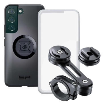 SUPPORT SMARTPHONE/TELEPHONE MOTO SP CONNECT PACK/KIT POUR SAMSUNG S22 INCLUANT SUPPORT GUIDON ALU, COQUE SUR MESURE, PROTECTION D'ECRAN ETANCHE 4028017539500