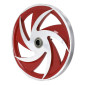 POULIE CYCLO ADAPTABLE PEUGEOT MBK 51 / 103 SP, MVL ALU ELLIPSE ROUGE AVEC PIGNON 11 DTS -SELECTION P2R- 3701213434411