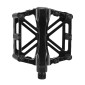 FLAT PEDAL FOR MTB / BMX P2R "PLATFORM" BLACK ALUMINIUM 9/16" (PAIR)