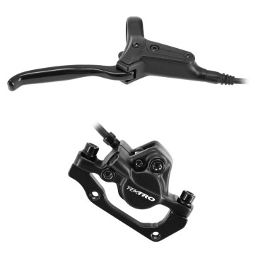 DISC BRAKE KIT- HYDRAULIC FOR MTB- TEKTRO M282 REAR BLACK -WITHOUT DISC 160mm WITH ADAPTER - Adjustable clamp , ideal for small hands (OEM packaging)