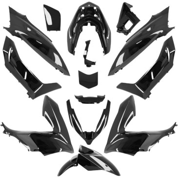 FAIRINGS/BODY PARTS FOR HONDA 125 PCX 2018>2020 PEARL BLACK (15 PARTS KIT) -P2R- 3700948243251