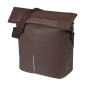 SACOCHE ARRIERE VELO LATERALE SAC BANDOULIERE BASIL CITY SHOPPER VEGAN MARRON IMITATION CUIR DROIT/GAUCHE 14-16L FIXATION HOOK-ON PORTE BAGAGE FERMETURE PLIANT ANTI-PLUIE AVEC REFLECHISSANT 8715019183706
