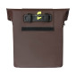 SACOCHE ARRIERE VELO LATERALE SAC BANDOULIERE BASIL CITY SHOPPER VEGAN MARRON IMITATION CUIR DROIT/GAUCHE 14-16L FIXATION HOOK-ON PORTE BAGAGE FERMETURE PLIANT ANTI-PLUIE AVEC REFLECHISSANT 8715019183706