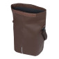 SHOULDER BAG FOR BICYCLE (or rear single bag) - BASIL CITY SHOPPER VEGAN brown imitation leather LEFT/RIGHT 14/16Lt - HOOKS ON CARRIER - WATERPROOF FOLDING CLOSING- REFLECTIVE. 8715019183706