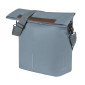 SACOCHE ARRIERE VELO LATERALE SAC BANDOULIERE BASIL CITY SHOPPER VEGAN BLEU IMITATION CUIR DROIT/GAUCHE 14/16L FIXATION HOOK-ON PORTE BAGAGE FERMETURE PLIANT ANTI-PLUIE AVEC REFLECHISSANT 8715019183713