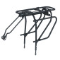 LUGGAGE RACK-REAR- ON STAYS - BASIL - ALUMINIUM BLACK- FOR 28"/26"/700C COMPATIBLE MIK GAMME BASIL RANGE - max load 30kgs- COMPATIBLE DISC BRAKES 8715019600111
