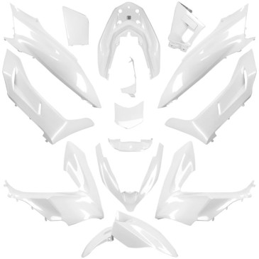 CARROSSERIE/CARENAGE MAXISCOOTER ADAPTABLE HONDA 125 PCX 2018>2020 BLANC PERLE (KIT 15 PIECES) -P2R- 3700948243244