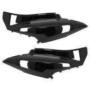 REAR SIDE COVER FOR SYM 50-125 ORBIT II 2/4 Stroke 6 Gloss black (PAIR) -SELECTION P2R- 3700948243572