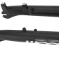 FOURCHE VTC 28 " 700X35 ZOOM 187D ALU RESSORT NOIR MAT DEB. 65mm REGLABLE PIVOT LISSE 1"1/8-28,6 EXTERIEUR COMPATIBLE DISQUE AVEC FIXATION POUR GARDE BOUE LEADER FOX POUR BLOCAGE RAPIDE 3700948241868