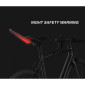 MUDGUARD FOR MTB/ROAD BIKE - READYGO REAR BLACK -With taillight USB140 LUMENS - On seat rail (On card) 3700948244012