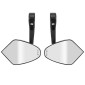 MIRRORS SET - BAR END SIDE MIRROR WITH PLASTIC ADAPTERS Ø 7/8"or 1"+ AVS Black covers (by pair without bar ends) -P2R- 3700948240625