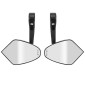 MIRRORS SET - BAR END SIDE MIRROR WITH PLASTIC ADAPTERS Ø 7/8"or 1"+ AVS Black covers (by pair without bar ends) -P2R-