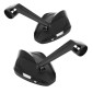 MIRRORS SET - BAR END SIDE MIRROR WITH PLASTIC ADAPTERS Ø 7/8"or 1"+ AVS Black covers (by pair without bar ends) -P2R-