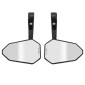 RETROVISEUR MOTO AVOC MICHIGAN EMBOUT DE GUIDON ALU NOIR AVEC ADAPTATEUR PLASTIQUE POUR EMBOUT 7/8" OU 1" (PAIRE) (HOMOLOGUE CE) 3700948240632