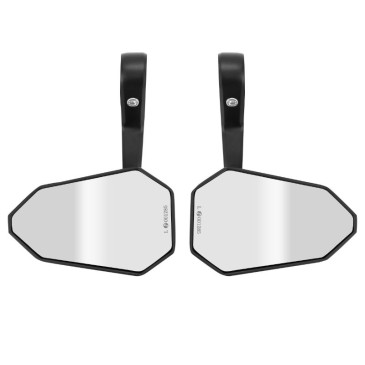 MIRRORS SET - BAR END SIDE MIRROR WITH PLASTIC ADAPTERS Ø 7/8"or 1" (by pair without bar ends) -P2R-