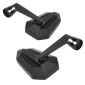 RETROVISEUR MOTO AVOC MICHIGAN EMBOUT DE GUIDON ALU NOIR AVEC ADAPTATEUR PLASTIQUE POUR EMBOUT 7/8" OU 1" (PAIRE) (HOMOLOGUE CE) 3700948240632