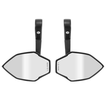 RETROVISEUR MOTO AVOC OHIO EMBOUT DE GUIDON ALU NOIR AVEC ADAPTATEUR PLASTIQUE POUR EMBOUT 7/8" OU 1" (PAIRE) (HOMOLOGUE CE) 3700948240649