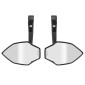 RETROVISEUR MOTO AVOC OHIO EMBOUT DE GUIDON ALU NOIR AVEC ADAPTATEUR PLASTIQUE POUR EMBOUT 7/8" OU 1" (PAIRE) (HOMOLOGUE CE) 3700948240649