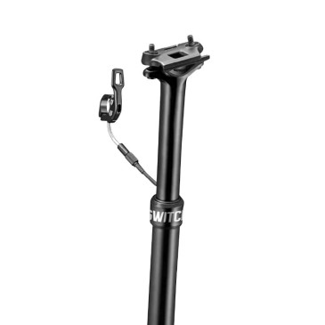 TIGE DE SELLE VTT TELESCOPIQUE SWITCH SW-80 ALU NOIR DIAM. 31.6 L330mm (REGLAGE PAR CABLE INTERNE DEBATTEMENT 80mm) FIXATION CINTRE 8013271290058