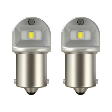 AMPOULE/LAMPE A LED 12V 0,5W CULOT BA15s 6000K ECLAIRAGE BLANC FROID NORME R5W LEDRIVING (FEU POSITION OU CLIGNOTANT) (BLISTER DE 2) -OSRAM-