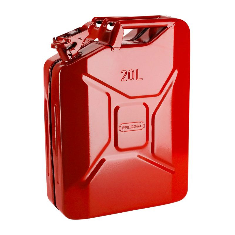 Bidon d'essence Minalco - métal 10 L - horizontal - rouge