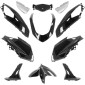 CARROSSERIE/CARENAGE MAXISCOOTER ADAPTABLE YAMAHA 125 N-MAX 2015>2020 NOIR BRILLANT (KIT 11 PIECES) -P2R-