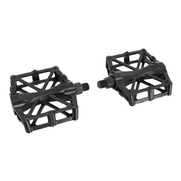 FLAT PEDAL FOR MTB / BMX P2R "PLATFORM" BLACK ALUMINIUM 1/2" (PAIR)