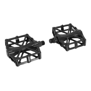 FLAT PEDAL FOR MTB / BMX P2R "PLATFORM" BLACK ALUMINIUM 9/16" (PAIR)