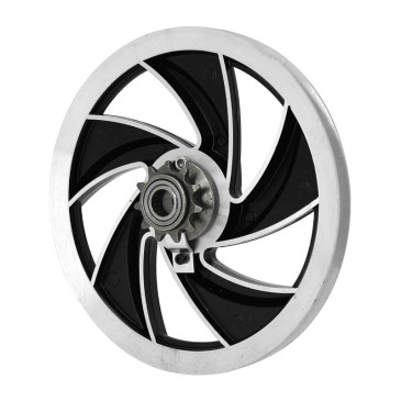 HEAD PULLEY FOR PEUGEOT MBK51/103 SP-MVL - Elliptical - Black aluminium with 11 teeth sprocket -SELECTION P2R- 3701213434404