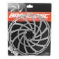 DISQUE DE FREIN VTT 6 TROUS NEWTON BRAKCO COMPATIBLE SHIMANO ET AUTRES 220mm ARGENT POUR VAE / E-BIKE AVEC RENFORT SUPPLEMENTAIRE DE 2mm + 6 VIS 3700948233993