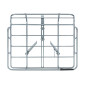 LUGGAGE RACK-FRONT- ON STAYS- BASIL-ALUMINIUM DECK WITH RIMS- ADJUSTABLE FOR 28''/26" (MAX LOAD 10KGS) (42x29x11cm)