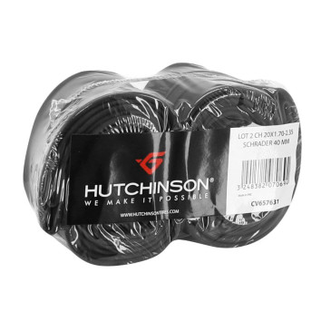 CHAMBRE A AIR VELO 20 x 1.70-2.35 HUTCHINSON VALVE STANDARD 40mm (VENDU PAR LOT DE 2)