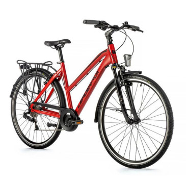 URBAN BIKE 28" LEADER FOX FERRARA 2023 "For Lady" Ducati red - 8 Speed - 20" Aluminium frame (Rider's size 180 > 188 cm)