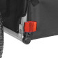 REMORQUE VELO UTILITAIRE MAXI 45Kg (DIMENSIONS L75xl53xH42) AVEC ROUES 16" FIXATION AXE DE ROUE - REMORQUE LIVREE AVEC BACHE, DRAPEAU SECURITE ET REFLECTEURS 3700948241554