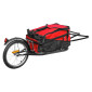 LUGGAGE BICYCLE TRAILER - MAX LOAD 27Kgs (DIMENSIONS L60xl35xH28) Wheels 16'' 6 Quick release on rear wheel (50 Liters) Steel body - TOTAL WEIGHT 7.6 kgs