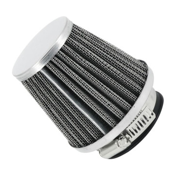 AIR FILTER - REPLAY TYPE KN CHROME - STRAIGHT FIXING Ø 48 mm