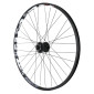 ROUE VTT 26" KARMA DISQUE AVANT NOIR DOUBLE PAROI ŒILLET MOYEU SHIMANO M475 6 TROUS NOIR RAYONS NOIRS 32 RAYONS JANTE 21C