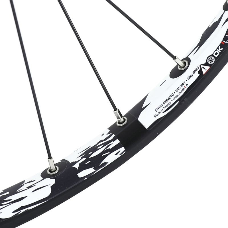 Roue de vélo VTT avant double paroi moyeueu 6 trous - 21 mm