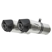 POT MOTO LEOVINCE LV ONE EVO ACIER INOX POUR YAMAHA 1300 FJR A/AS 2001>2016 ALU (COUPELLE CARBONE) (SANS CATALYSEUR) (HOMOLOGUE CE) -REF 8784E- 8051122153237