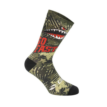 CYCLING SOCKS-SUMMER- GIST MILITARY 38/42 - HEIGHT 16CM (PAIR ) -5863