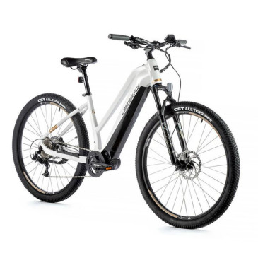 EBIKE - MTB LEADER FOX 29'' SWAN 2023 "For lady" Grey - 9 Speed - BAFANG CENTRAL ENGINE M300 36V 80Nm BATTERY 15Ah (Frame 18'' - H. 46cm - Size M - RIDER'S HEIGHT 168cm > 178cm)