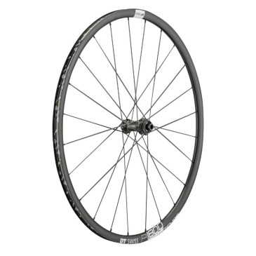 ROUE ROUTE 700 DT SWISS P1800/23 PERFORMANCE SPLINE DISQUE CENTERLOCK AXE TRAVERSANT 12/100mm AVANT NOIR SANS ADAPTATEUR BLOCAGE 9/100 JANTE 18C - TUBELESS READY