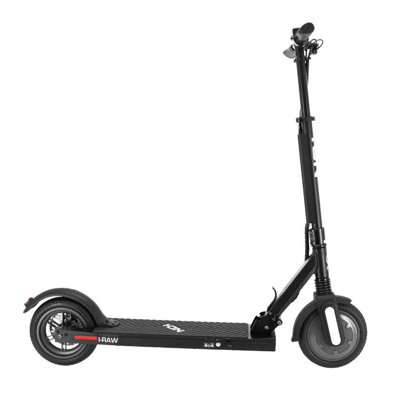 TROTTINETTE ELECTRIQUE I-RAW NOIR ROUES 8.5 POUCES MOTEUR 36V 350W  BRUSHLESS BATTERIE LITHIUM-ON 36V 7.5Ah 270WH SUSPENSION AV/ FREIN DISQUE  AR (DISPLAY LCD ECLAIRAGE LED) HOMOLOGUE EN14619 - I-ON - - P2R