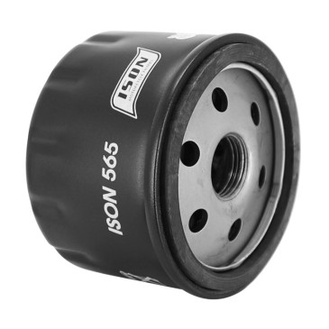 FILTRE A HUILE MOTO ADAPTABLE GILERA 800 GP 2008> / APRILIA 850 SRV 2012>, 750 DORSODURO, 1200 DORSODURO, 850 MANA, 750 SHIVER (76x58mm) (EQUIVALENT HF565) -ISON 565- 5414837143444